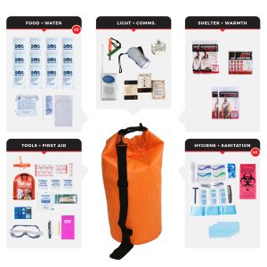 2 Person Essential Survival Kit, Dry Bag