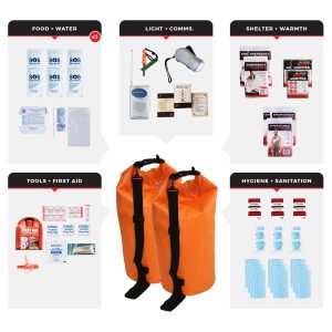 3 Person Necessity Survival Kit, Dry Bag