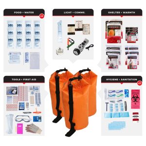 5 Person Comfort Survival Kit, Dry Bag