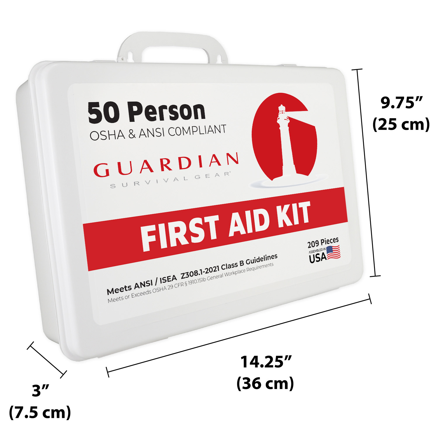 Guardian 25-50 Person First Aid Kit - Plastic - Image 8