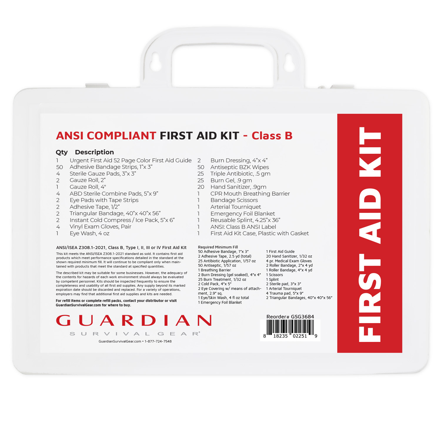 Guardian 25-50 Person First Aid Kit - Plastic - Image 9