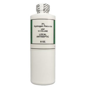 Hydrogen peroxide, 3% 8 oz. plastic bottle, 1 ea.