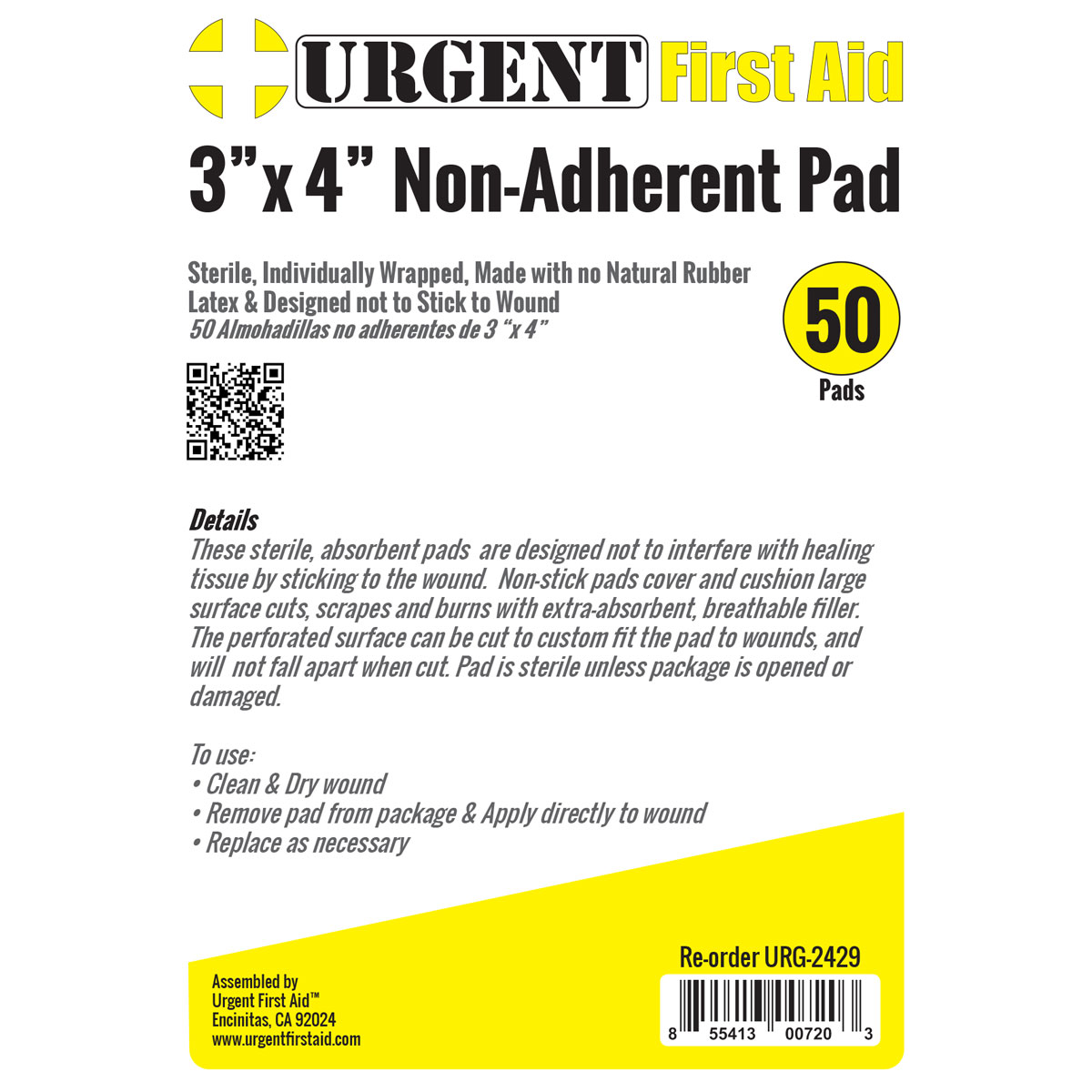 3"x4" Non-Adherent Pad, 50 Per Bag - Image 8