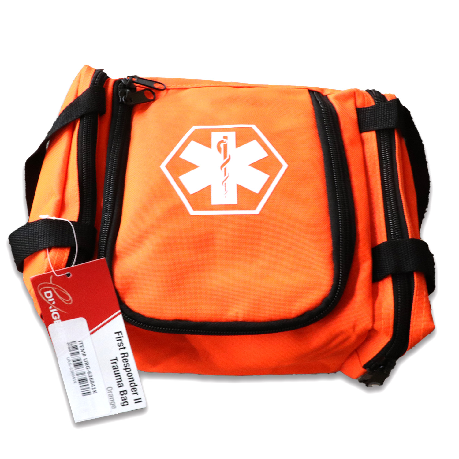 80 Piece First Responder Kit / Jump Bag - Orange - Image 2